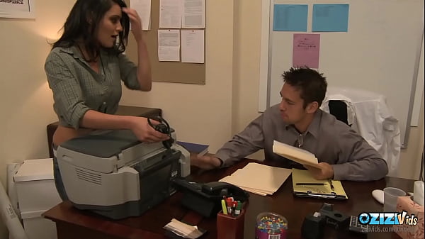 Handsome boss takes a break from work to fuck a busty secretary  