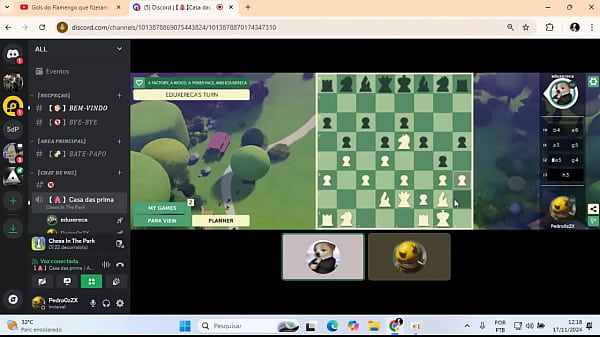 Meu amigo me dasafiou no xadrez e olha no que deu 