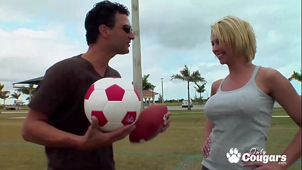 Blonde Brianna Beach bangs hard and takes huge cumshot on face  