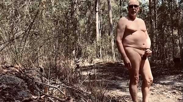 October 19 Nude Walk with an erection and playing