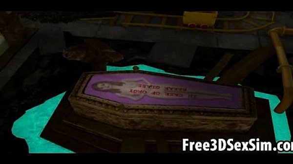 Sexy 3D cartoon dominatrix babe waits for a slave  