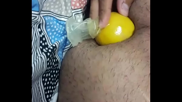the lemon in the condom inside my ass  