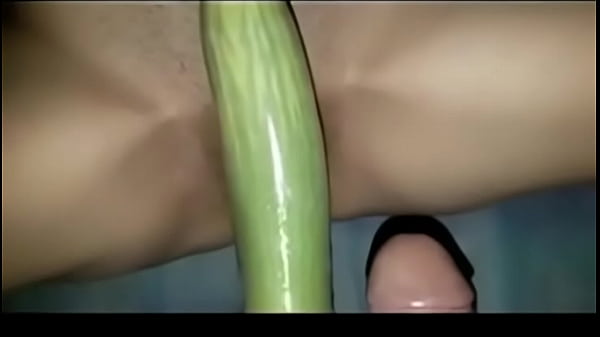 Indian GF gets fucked with a big eggplant 8630