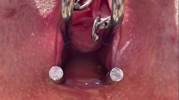 He Pissing in side Pussy use for open Pussy Iron Speculum
