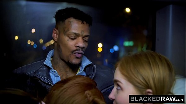 BLACKEDRAW Two Beauties Fuck Giant BBC On Bus!