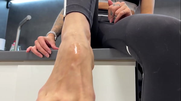 Dirty Soles, Smelly Socks, And Bare Feet Of Two Mistresses In Their Own Saliva - POV Foot Humiliation  