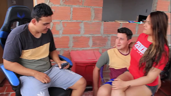 Orgy - Busty lesbians show that they now like cock by having an orgy with two big cocks