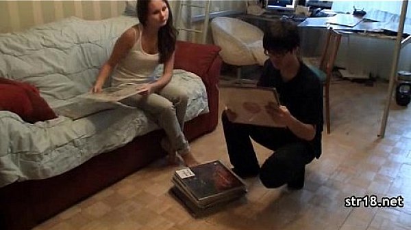 Big tits teen fucks her young boyfriend