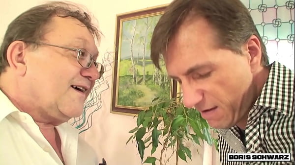 BORIS SCHWARZ: Sloppy teeny fucks with elder guys in naughty threesome  