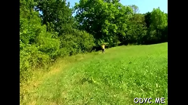 Fatty rides the pole hard  