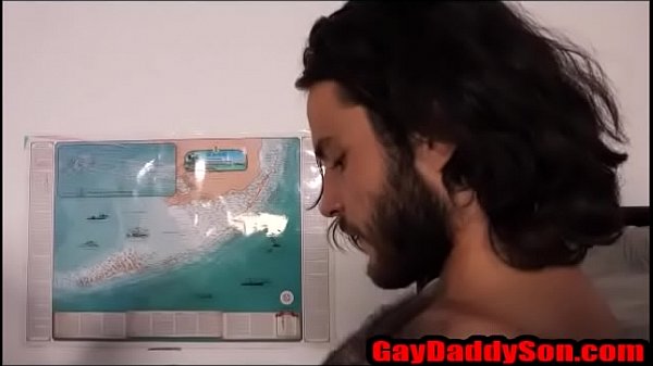 Hung Twink and two hairy bareback fuck hardcore