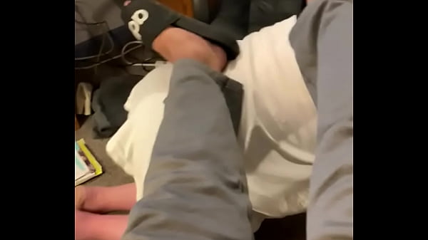 Using an old man as a footstool