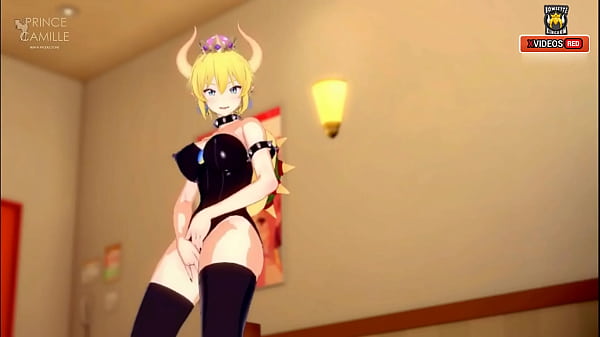Sexy Bowsette touches herself until she cums  