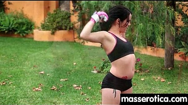 Massage therapist giving her patient some unknowing love 20