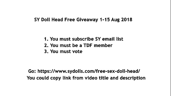 Don't Miss Free Sex Doll Head!!!