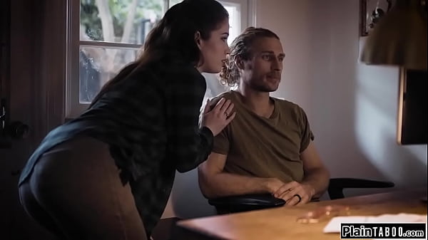 Small tits milf thanks the guy for saving her.Later that night he walks in finding her instead of his wife.He needs to fuck her to get her back 