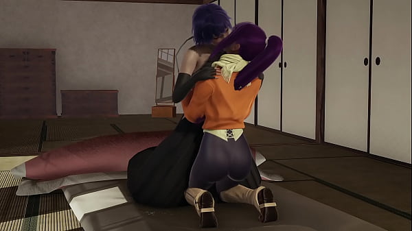 Bleach: Soifon futa x Yoruichi lesbian relationship  