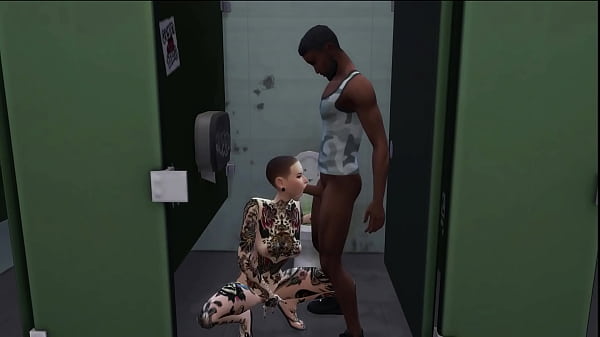 Shaved emo sucking black cock  