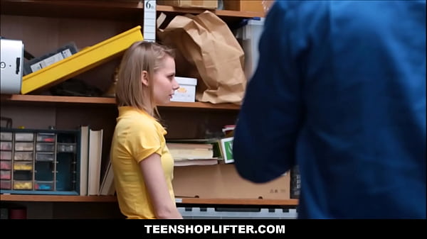 TeenShoplifter - Skinny Teen Girl Shoplifter Fucked By Security Officer 