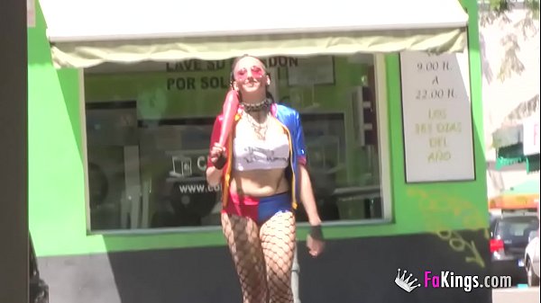 Dirty cosplayer loves public street sex 