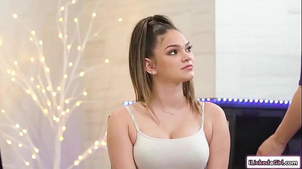 Stepdaughter scissoring with her busty redhead stepmom