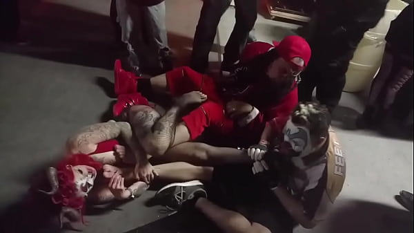 FlipFlop The Clown Having A 3-Way Foot Clown Orgy at the 2018 Hallowicked &ndash; Clip # 1