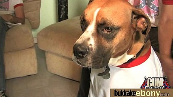 First time ebony with a group of white dicks 26