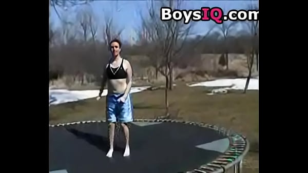 Backyard trampoline sex - sex video