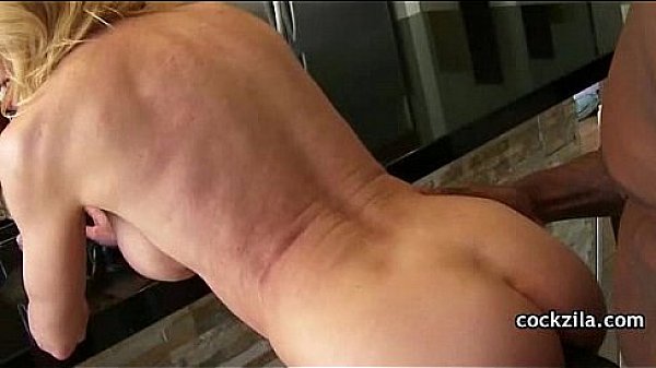 Big tits white cougar fucks a lucky black guy