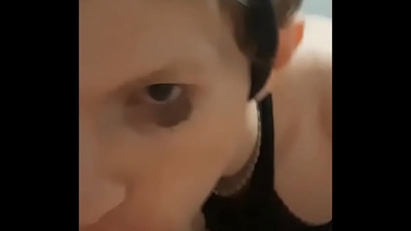 Femme slut gives a guy sloppy blowjob & rimjob, part I