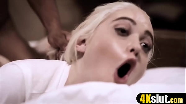 Cute petite blonde having her first ever big black cock