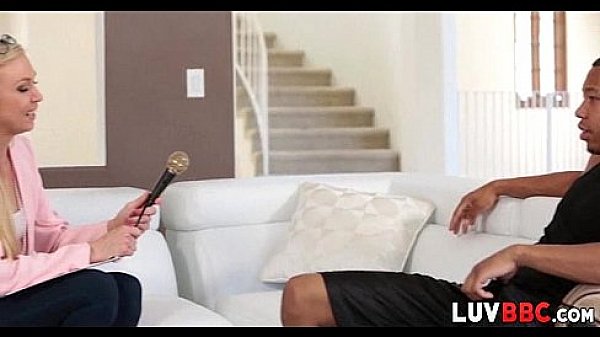 Blonde Teen Works Over A Big Black Penis