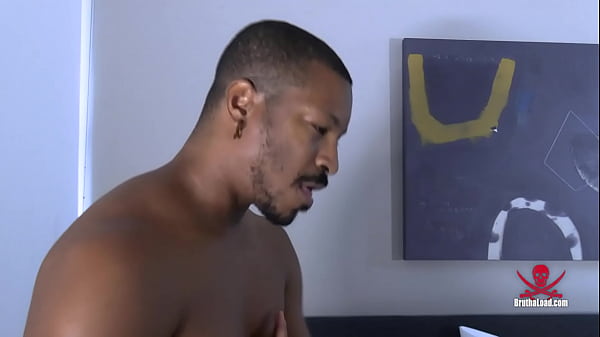 Uncut hung black cock fucking black ass  