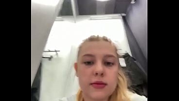 Fingering close up in the changing room