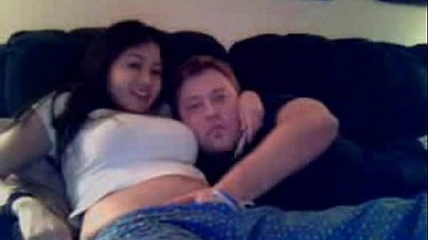 chubby asian teen gives a webcam show with her boyfriend
