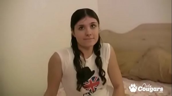 Young whore Kristen Will rubbing her vagina and sucking big cock