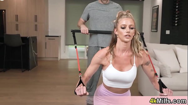 Sporty wife wants to exercise but I am too horny