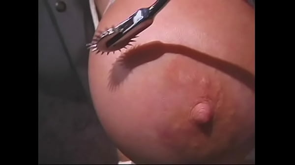 Hot brunette tied up horny chick in the basement and doused hot wax on her big tits