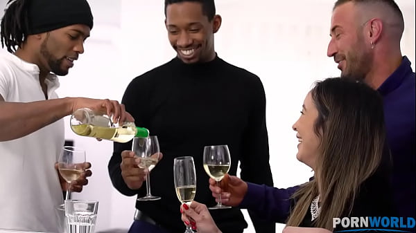 Interracial DP Party with Skinny Slut Francys Belle GP2170