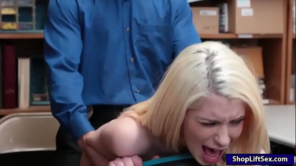 Blondie teen thief oral sex and pussy drilled by LP officer