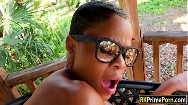 Silly ebony girl Arie screwed in public