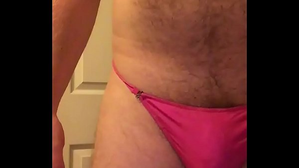 Wearing thong to jack off 