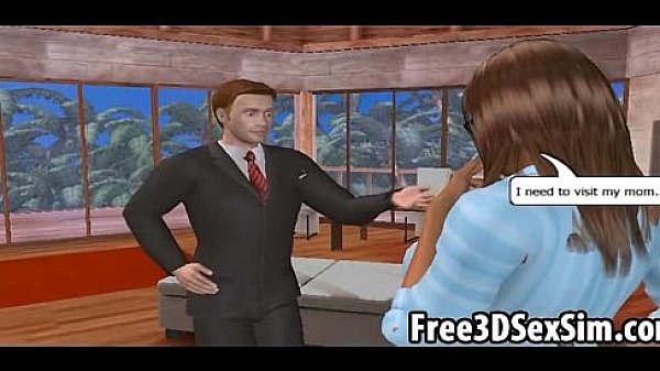 Two sexy 3D cartoon honeys getting fucked poolside