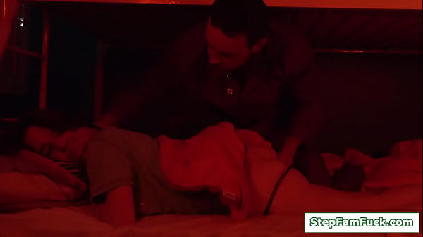 StepFamFuck.com - A teen spends the night in her friends house.Her bffs stepdad sneaks in and fingers her.She blowjobs him then gets fucked while her bff is watching.