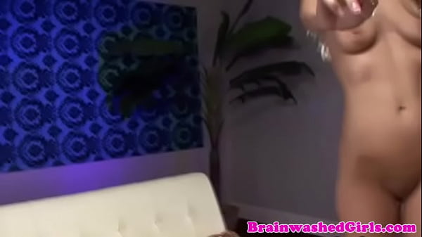 Brainwashed teen masturbates her pussy