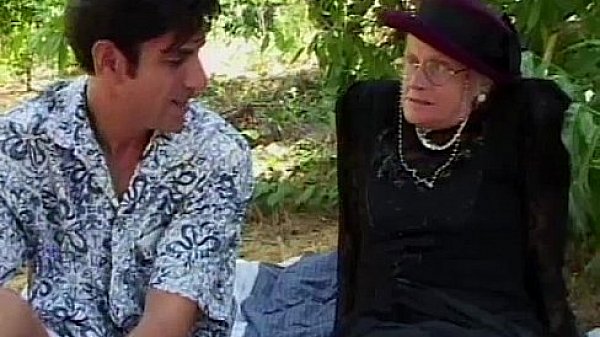 Granny fucked hard outdoor