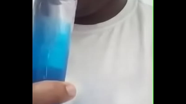 Black teen sucking dildo  