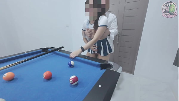 Thai Girl Climbed the Pool Table... and Got F*cked Hard! เสียงไทย