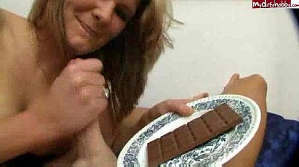 cum on food - chocolate bar