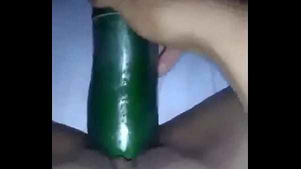Wife use a cucumber